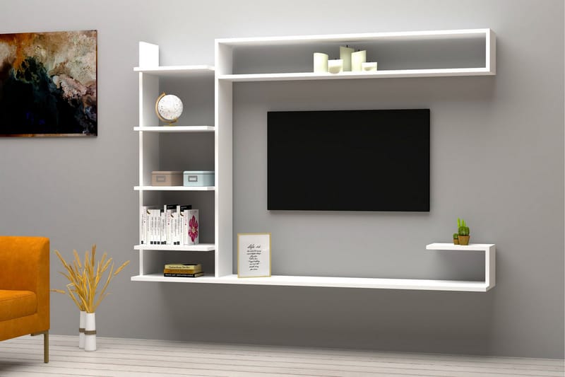 Tv-möbelset Violaceae 180x121,8 cm - Vit - Möbler - TV- & Mediamöbler - TV-möbelset