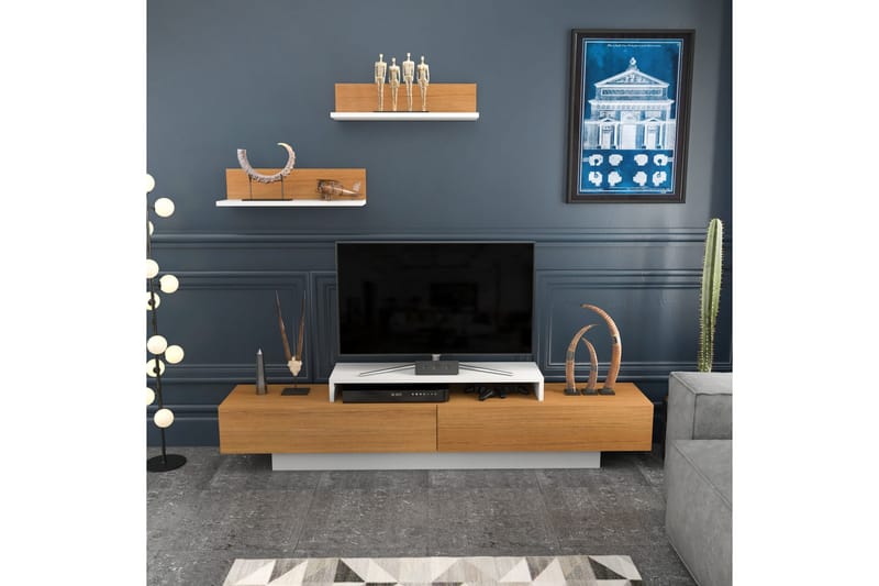 Tv-möbelset Violaceae 180x40 cm - Vit - Möbler - TV- & Mediamöbler - TV-möbelset
