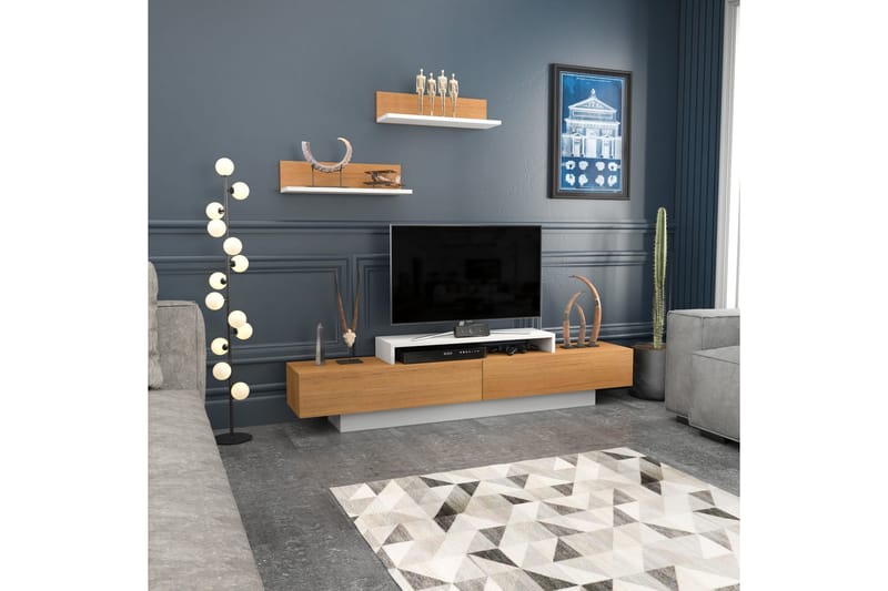 Tv-möbelset Violaceae 180x40 cm - Vit - Möbler - TV- & Mediamöbler - TV-möbelset