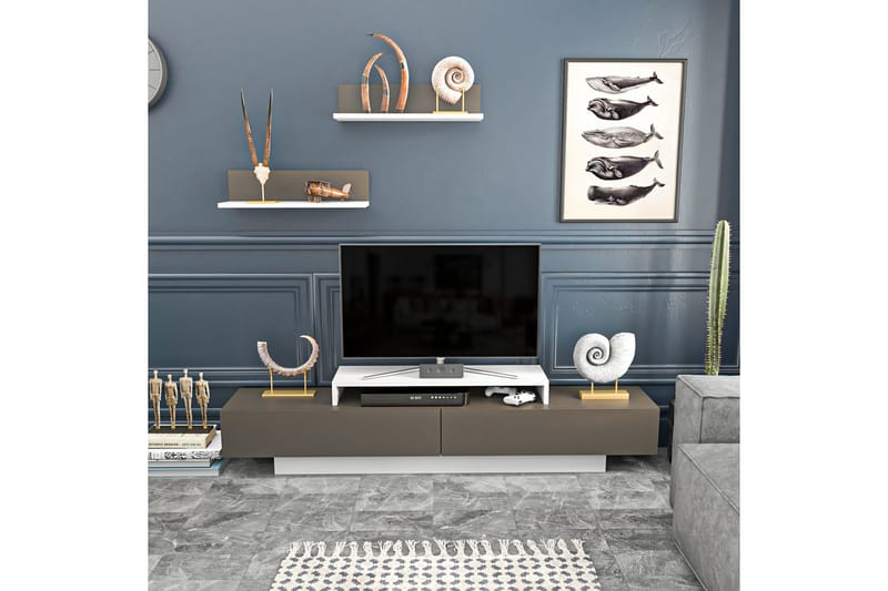 Tv-möbelset Violaceae 180x40 cm - Vit - Möbler - TV- & Mediamöbler - TV-möbelset