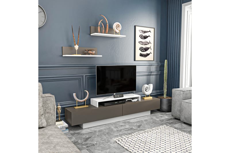 Tv-möbelset Violaceae 180x40 cm - Vit - Möbler - TV- & Mediamöbler - TV-möbelset