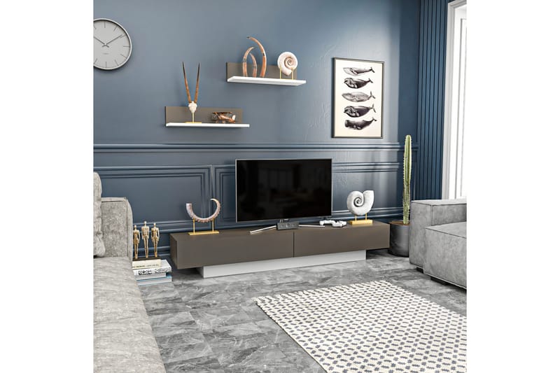 Tv-möbelset Violaceae 180x40 cm - Vit - Möbler - TV- & Mediamöbler - TV-möbelset