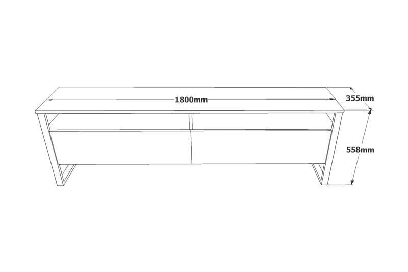 Tv-möbelset Violaceae 180x56 cm - Grön - Möbler - TV- & Mediamöbler - TV-möbelset