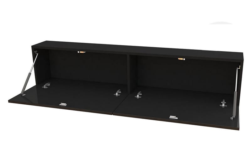 TV-möbelset Wishon 280x40x180 cm - Svart/Vit - TV-möbelset