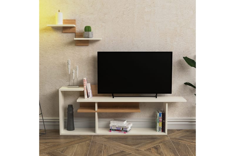 Tv-möbelset Zakkum 140x53,6 cm - Vit - TV-möbelset