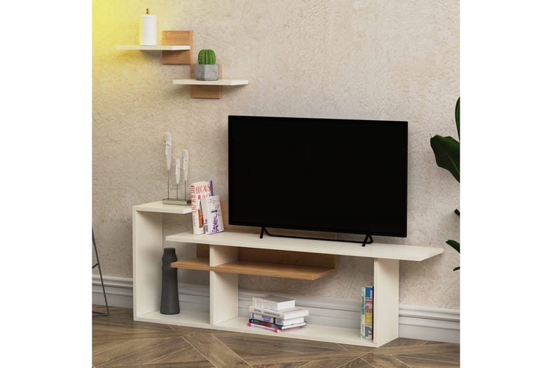 Tv-möbelset Zakkum 140x53,6 cm - Vit - TV-möbelset
