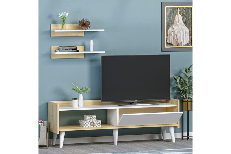 Tv-möbelset Zakkum 150x50,4 cm - Vit - TV-möbelset
