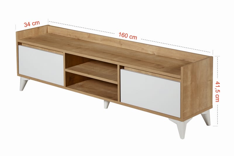 Tv-möbelset Zakkum 160x41,5 cm - Blå - Möbler - TV- & Mediamöbler - TV-möbelset