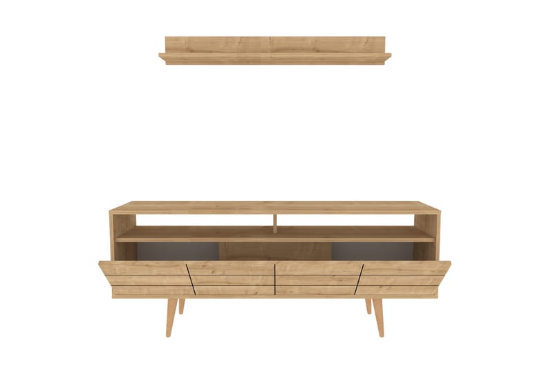 Tv-möbelset Zakkum 160x64,5 cm - Blå - Möbler - TV- & Mediamöbler - TV-möbelset