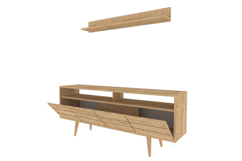 Tv-möbelset Zakkum 160x64,5 cm - Blå - Möbler - TV- & Mediamöbler - TV-möbelset