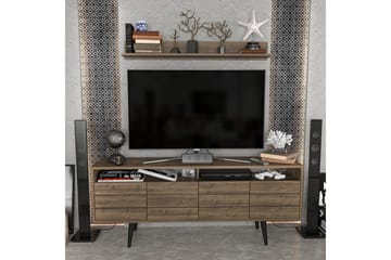 Tv-möbelset Zakkum 160x64,5 cm - Brun - Möbler - TV- & Mediamöbler - TV-möbelset