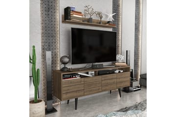 Tv-möbelset Zakkum 160x64,5 cm - Brun - Möbler - TV- & Mediamöbler - TV-möbelset