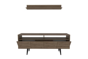 Tv-möbelset Zakkum 160x64,5 cm - Brun - Möbler - TV- & Mediamöbler - TV-möbelset