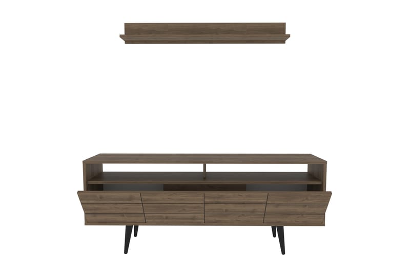 Tv-möbelset Zakkum 160x64,5 cm - Brun - Möbler - TV- & Mediamöbler - TV-möbelset