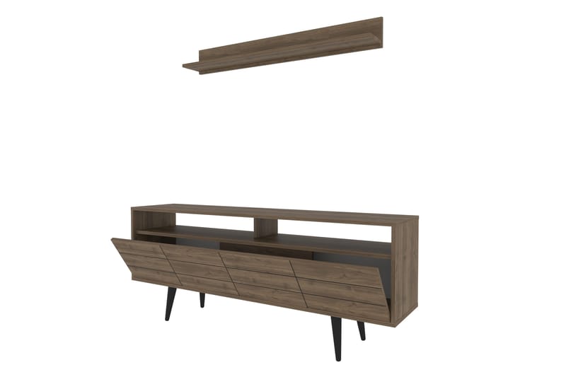 Tv-möbelset Zakkum 160x64,5 cm - Brun - Möbler - TV- & Mediamöbler - TV-möbelset
