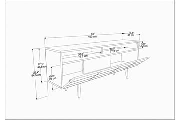 Tv-möbelset Zakkum 160x64,5 cm - Svart - Möbler - TV- & Mediamöbler - TV-möbelset