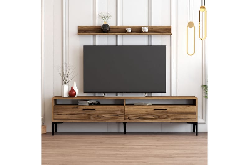 Tv-möbelset Zakkum 180x47 cm - Brun - TV-möbelset