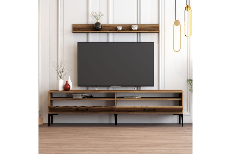 Tv-möbelset Zakkum 180x47 cm - Brun - TV-möbelset