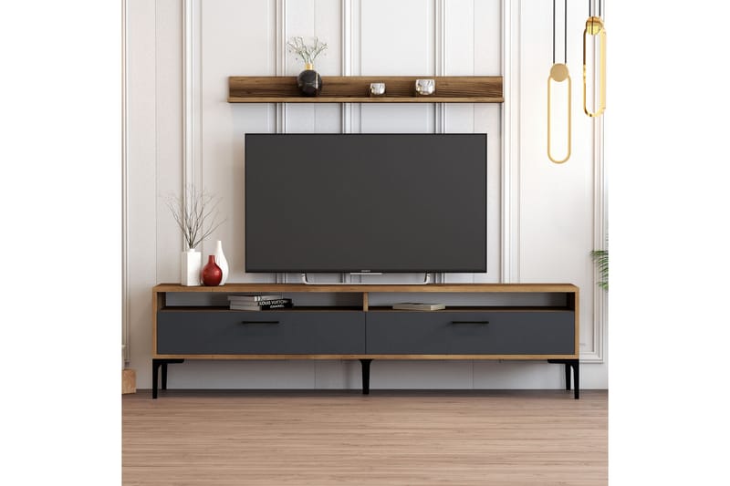 Tv-möbelset Zakkum 180x47 cm - Brun - TV-möbelset