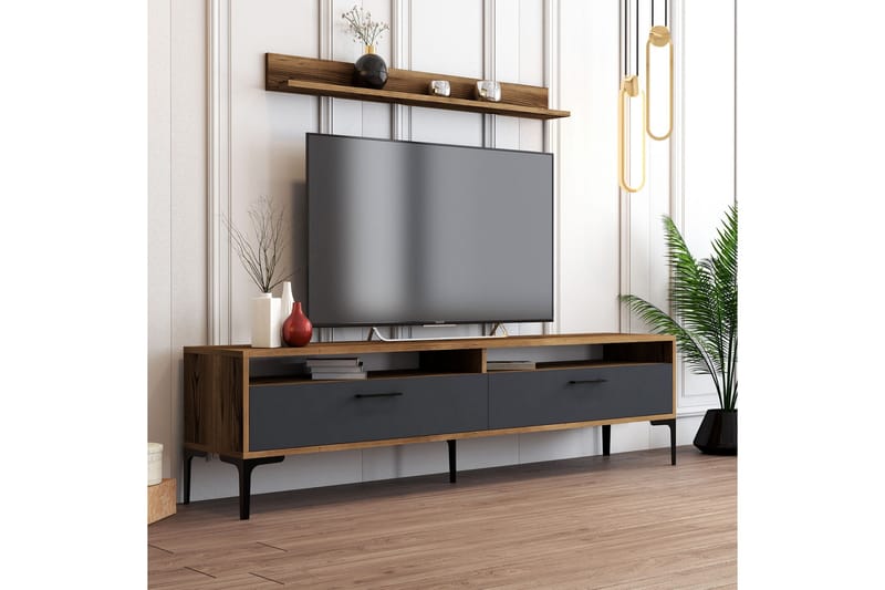 Tv-möbelset Zakkum 180x47 cm - Brun - TV-möbelset