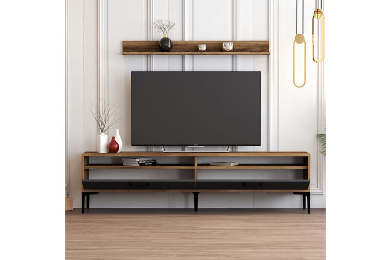 Tv-möbelset Zakkum 180x47 cm - Brun - TV-möbelset