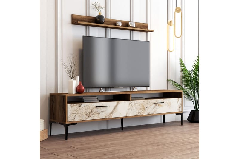 Tv-möbelset Zakkum 180x47 cm - Brun - Möbler - TV- & Mediamöbler - TV-möbelset