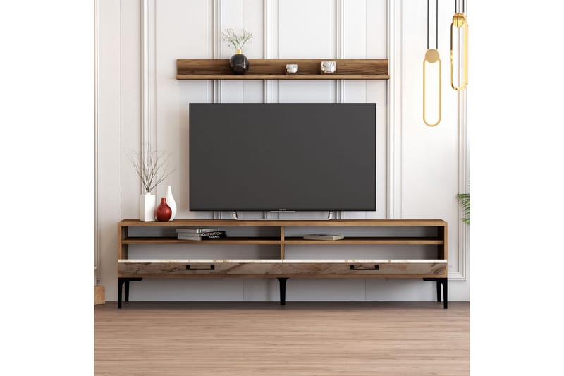 Tv-möbelset Zakkum 180x47 cm - Brun - Möbler - TV- & Mediamöbler - TV-möbelset