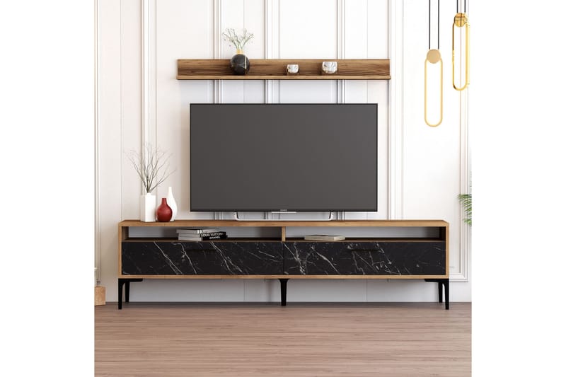 Tv-möbelset Zakkum 180x47 cm - Brun - TV-möbelset