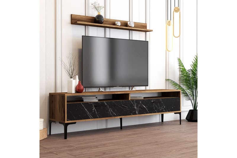 Tv-möbelset Zakkum 180x47 cm - Brun - TV-möbelset