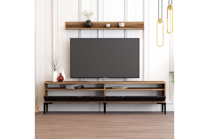 Tv-möbelset Zakkum 180x47 cm - Brun - TV-möbelset