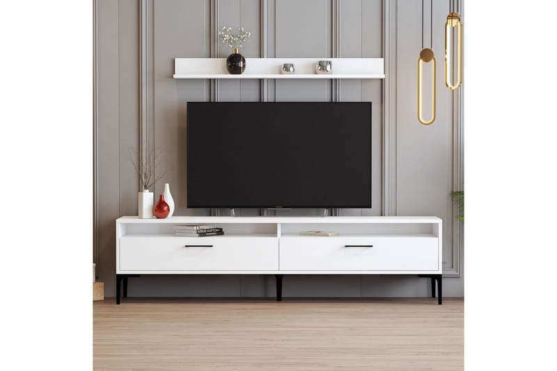 Tv-möbelset Zakkum 180x47 cm - Vit - TV-möbelset