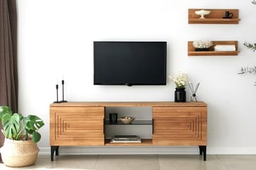 Tv-möbelset Zakkum 50x15 cm - Brun - Möbler - TV- & Mediamöbler - TV-möbelset