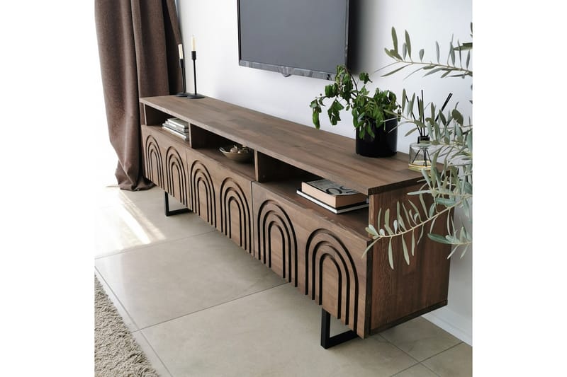 Tv-möbelset Zakkum 50x15 cm - Brun - Möbler - TV- & Mediamöbler - TV-möbelset