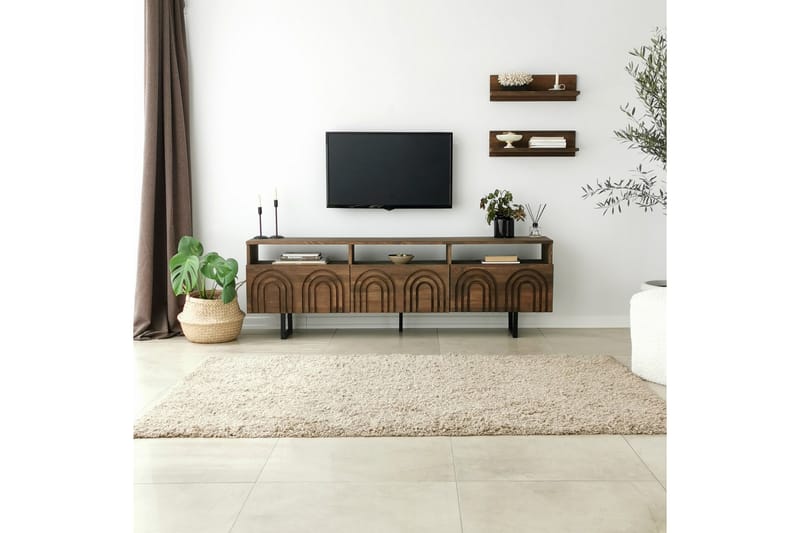 Tv-möbelset Zakkum 50x15 cm - Brun - Möbler - TV- & Mediamöbler - TV-möbelset