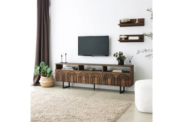 Tv-möbelset Zakkum 50x15 cm - Brun - Möbler - TV- & Mediamöbler - TV-möbelset