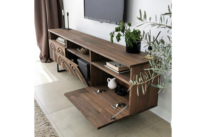 Tv-möbelset Zakkum 50x15 cm - Brun - Möbler - TV- & Mediamöbler - TV-möbelset
