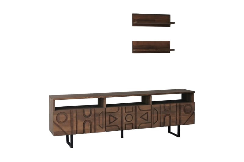 Tv-möbelset Zakkum 50x15 cm - Brun - Möbler - TV- & Mediamöbler - TV-möbelset