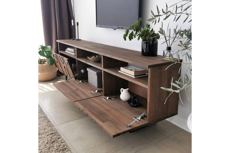 Tv-möbelset Zakkum 50x15 cm - Brun - Möbler - TV- & Mediamöbler - TV-möbelset