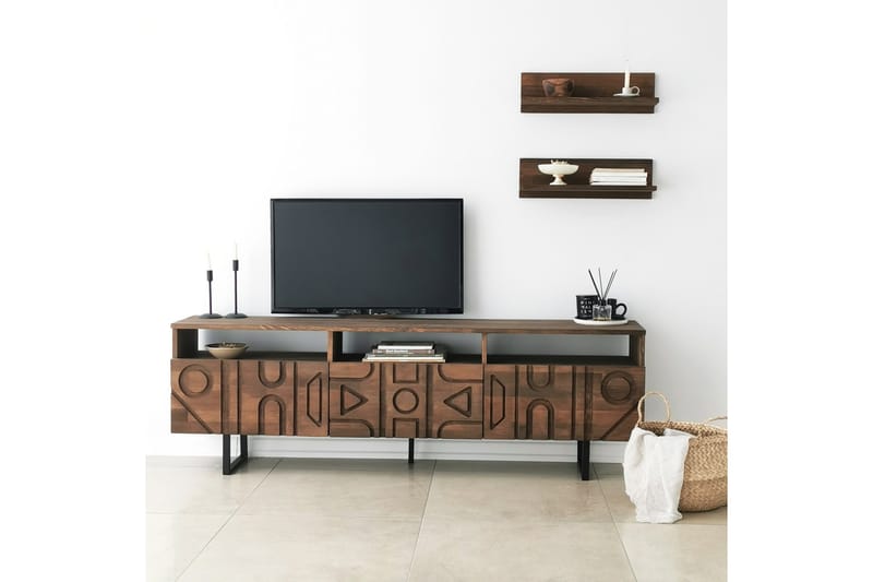 Tv-möbelset Zakkum 50x15 cm - Brun - Möbler - TV- & Mediamöbler - TV-möbelset
