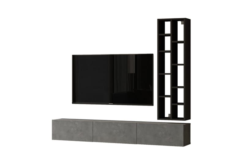 Tv-möbelset Zeliv 175 cm - Silver/Svart - TV-möbelset