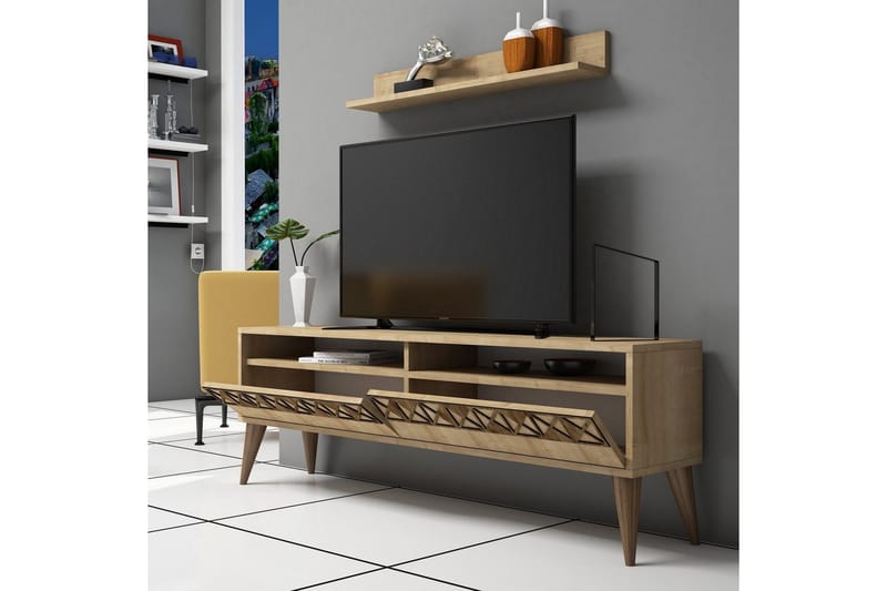 Vardagsrumsset Raffaldt 150 cm - Ek - Möbler - TV- & Mediamöbler - TV-möbelset