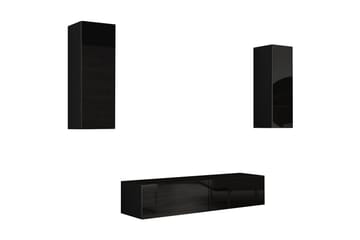 Vasil TV-möbelset 210x40x180 cm - Svart/Vit - Möbler - TV- & Mediamöbler - TV-möbelset