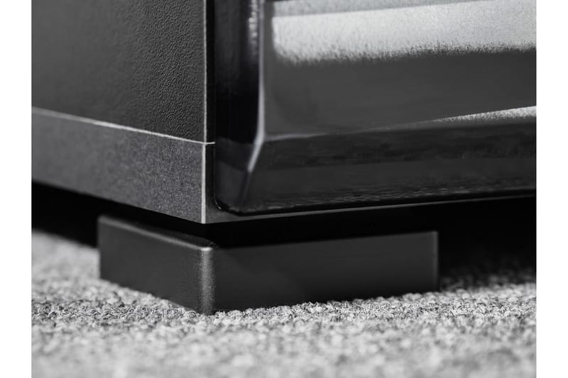 Vidara Modern TV Mediamöbel med Vitrinskåp och LED-belysning - Svart - Möbler - TV- & Mediamöbler - TV-möbelset