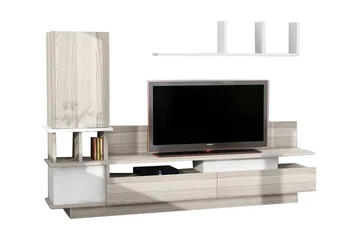 Vintalle Tv-bänk med Dold Förvaring - Vit - Möbler - TV- & Mediamöbler - TV-möbelset