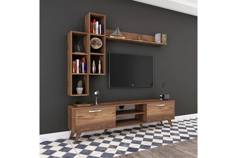 Virkesbo TV-Möbelset 180 cm - Brun - Möbler - TV- & Mediamöbler - TV-möbelset