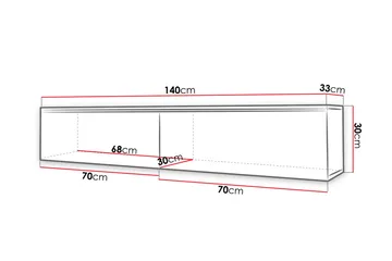 Cuguen Tv-skåp 140 cm - Vit - Möbler - TV- & Mediamöbler - TV bänk & mediabänk