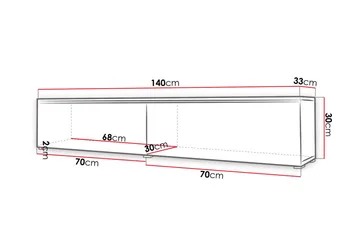 Cuguen Tv-skåp 140 cm - Vit - Möbler - TV- & Mediamöbler - TV bänk & mediabänk