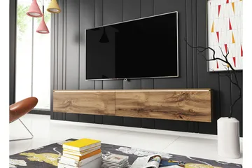 Cuguen Tv-skåp 180 cm Vit LED - Ljus Natur - Möbler - TV- & Mediamöbler - TV-skåp