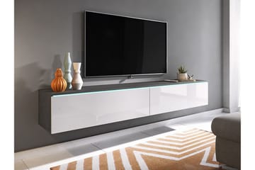 Cuguen Tv-skåp 180 cm Vit LED - Vit - Möbler - TV- & Mediamöbler - TV-skåp