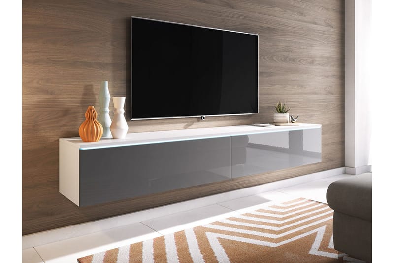 Cuguen Tv-skåp 180 cm - Vit/Grå - Möbler - TV- & Mediamöbler - TV-skåp